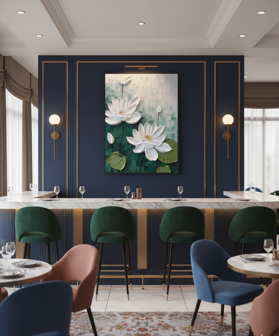 White lotus blossoms