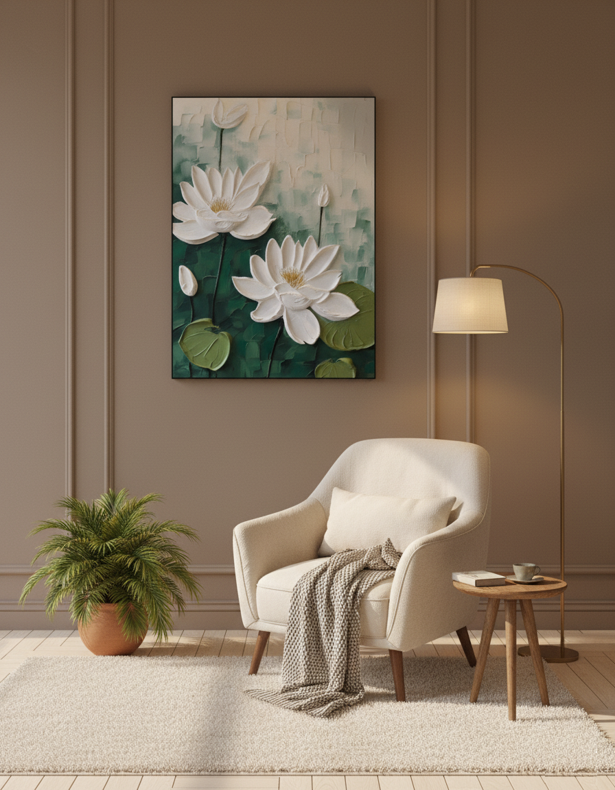 White lotus blossoms