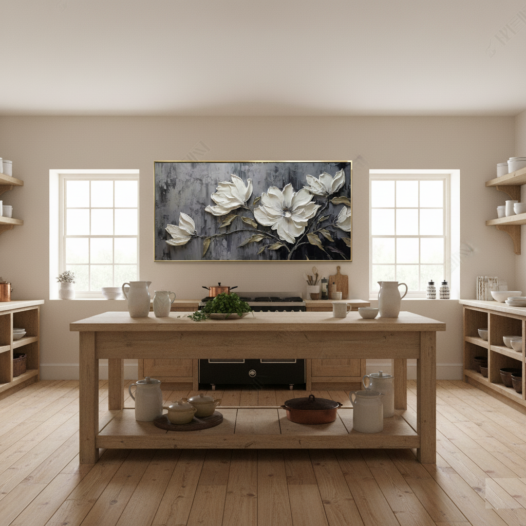 Charcoal Garden Blossoms