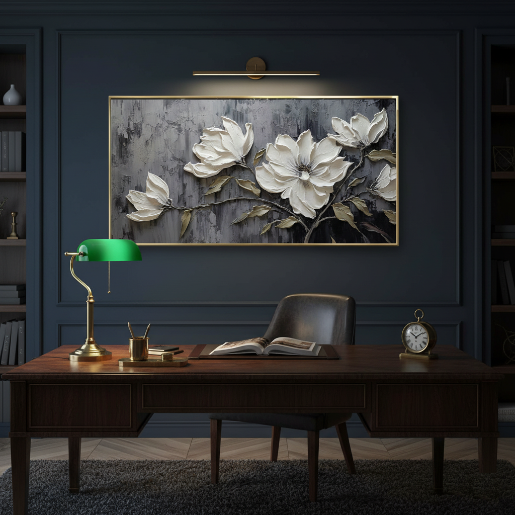 Charcoal Garden Blossoms