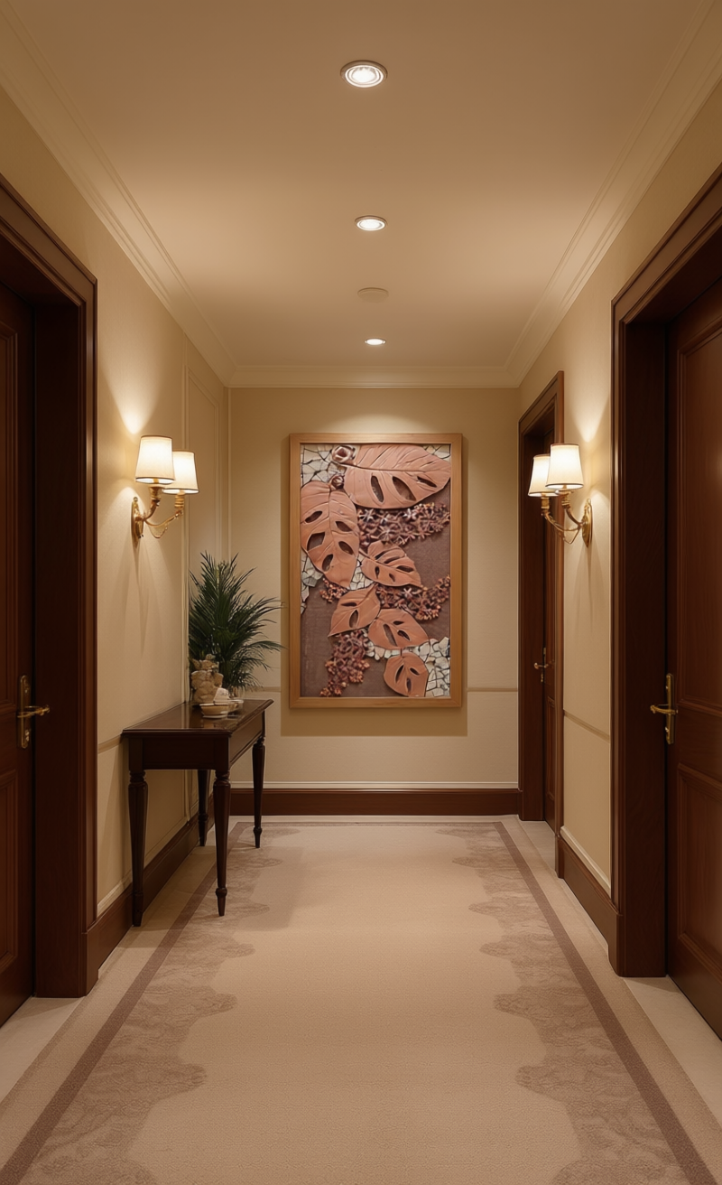 Terracotta monstera mosaic