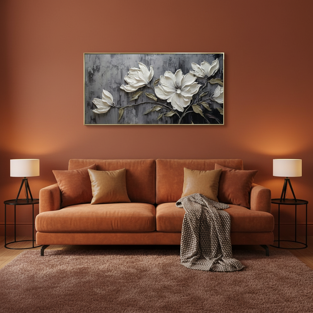 Charcoal Garden Blossoms