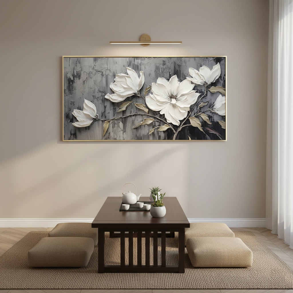 Charcoal Garden Blossoms