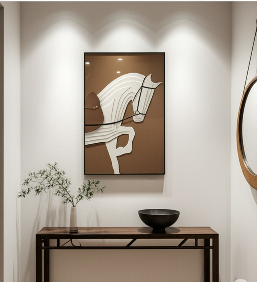 Minimalist Horse Art – Contemporary 3D Sculptural