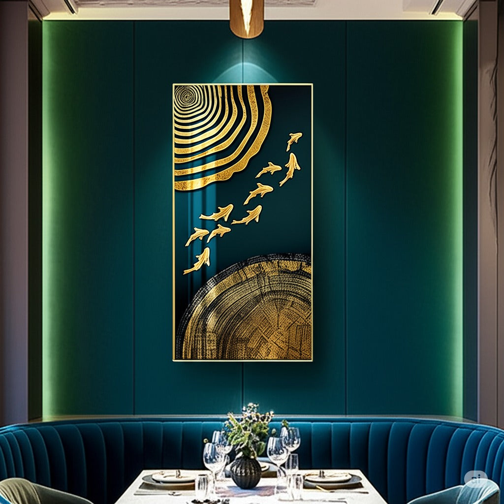 Ocean Currents Resin Diptych